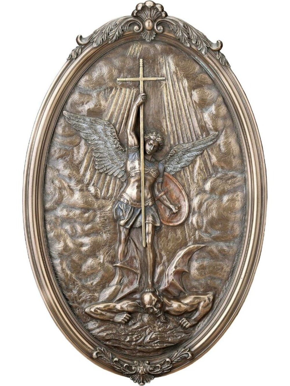 St. Michael The Archangel Wall Plaque | Patron Saint Decor for Grocers